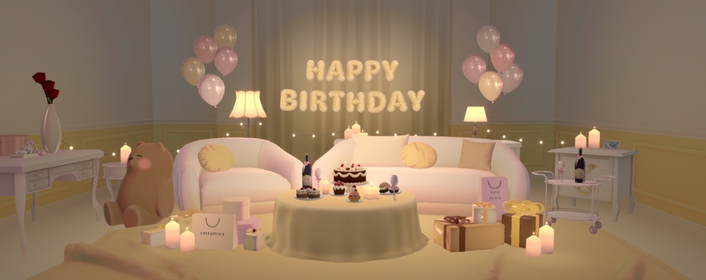 【Warudo Pro】Party Room / 파티룸 / パーティールーム