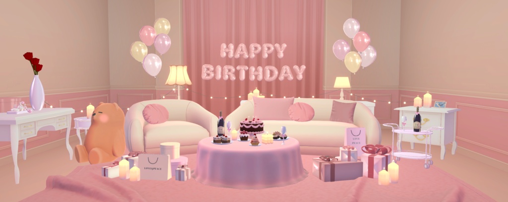 【Warudo Pro】Party Room / 파티룸 / パーティールーム