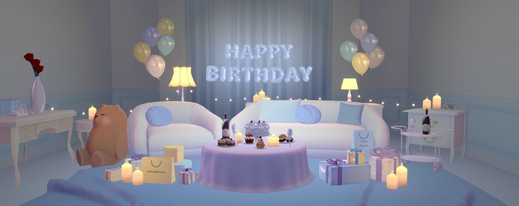 【Warudo Pro】Party Room / 파티룸 / パーティールーム