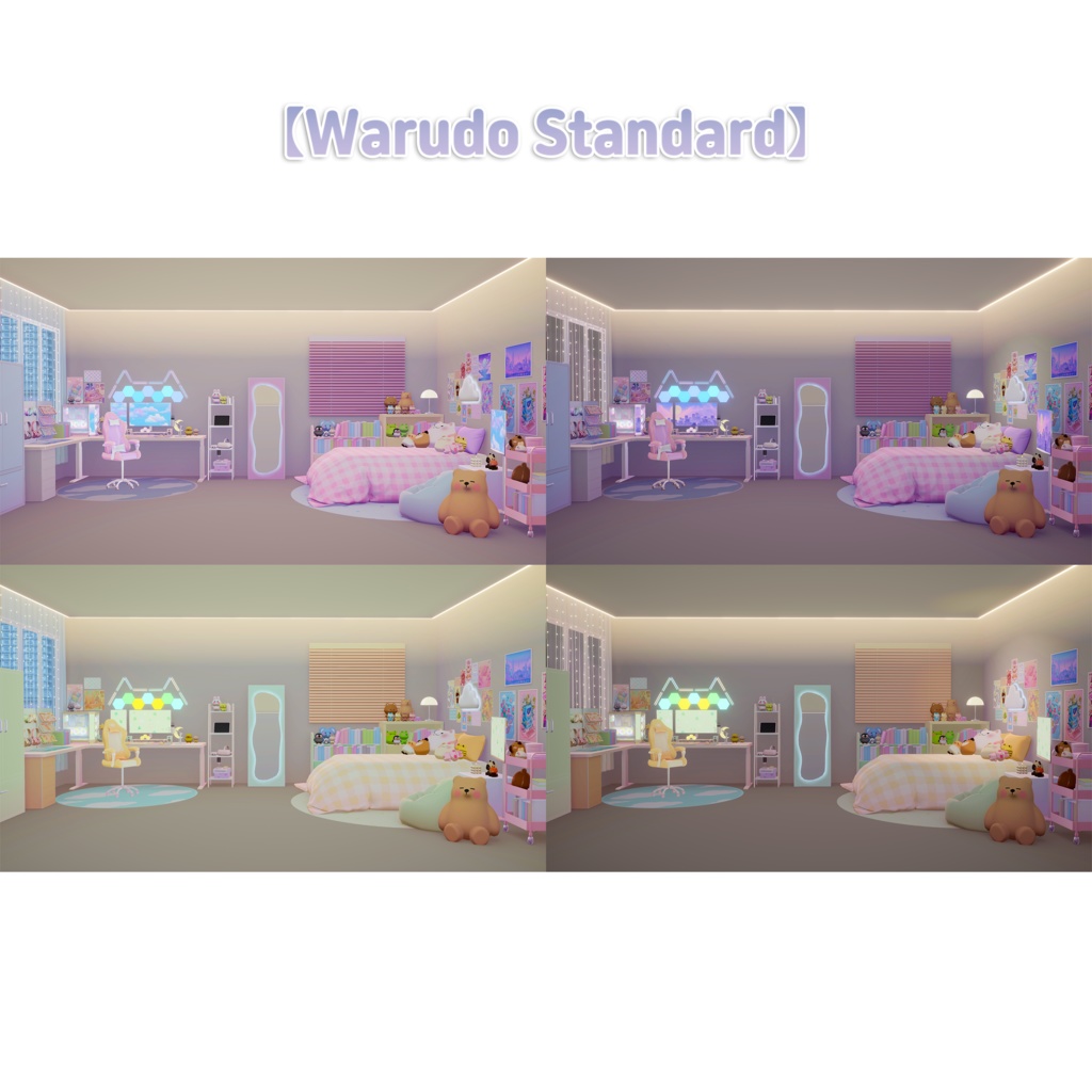 【Warudo(Pro/Standard)】Gaming Room/게이밍룸/ゲーミングルーム