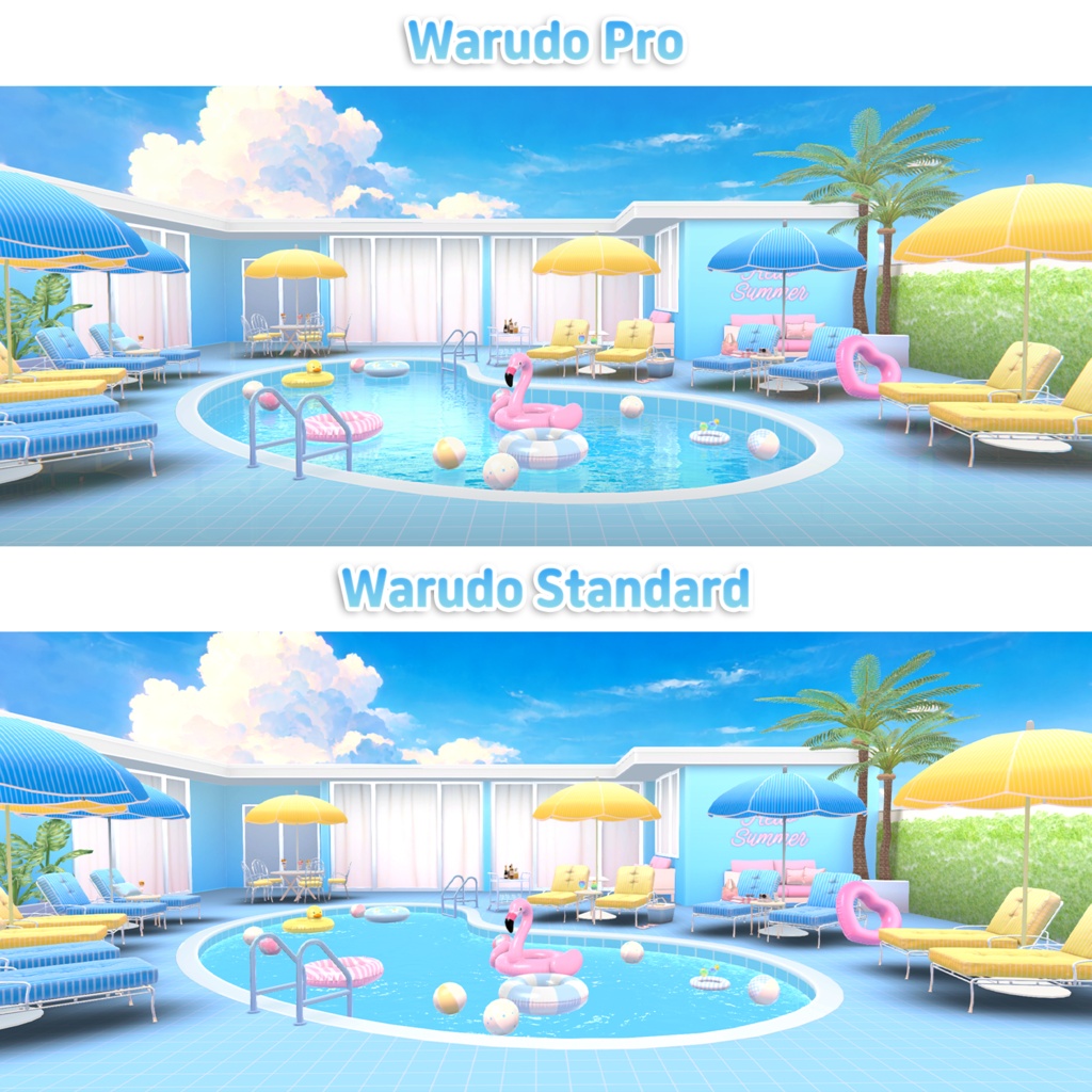 【Warudo(Pro/Standard)】Private Swimming Pool/프라이빗 수영장/プライベートプール