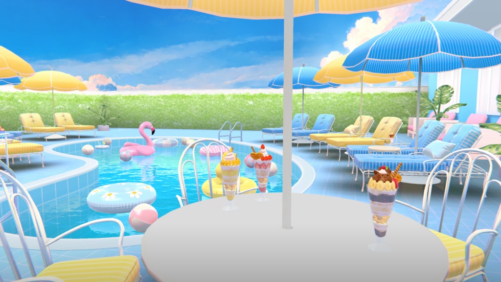 【Warudo(Pro/Standard)】Private Swimming Pool/프라이빗 수영장/プライベートプール