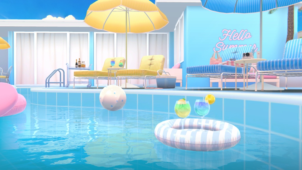 【Warudo(Pro/Standard)】Private Swimming Pool/프라이빗 수영장/プライベートプール