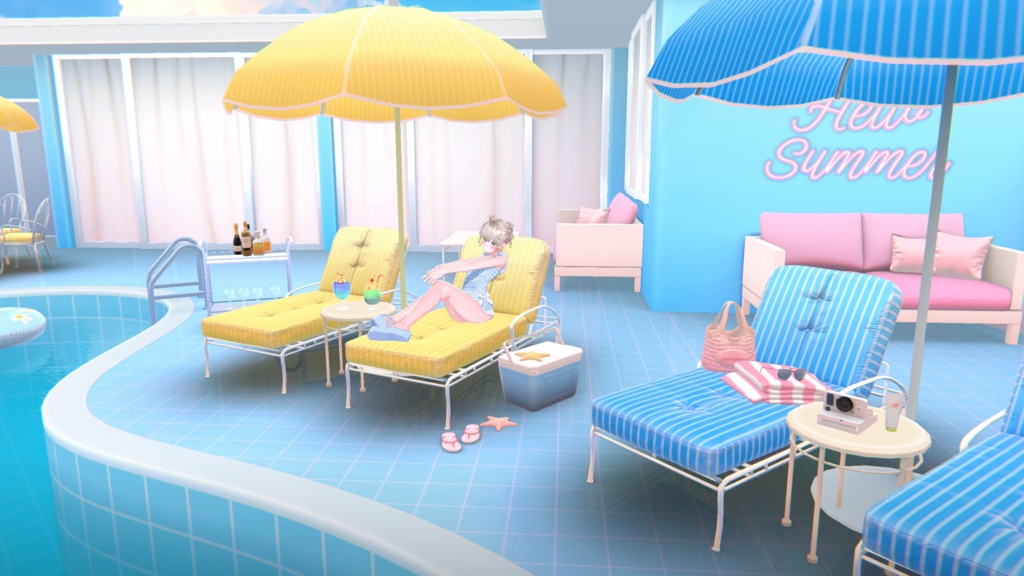 【Warudo(Pro/Standard)】Private Swimming Pool/프라이빗 수영장/プライベートプール