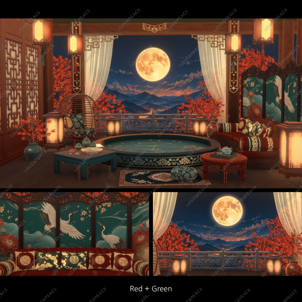 【Image】Full moon/보름달 누각/満月の月見楼