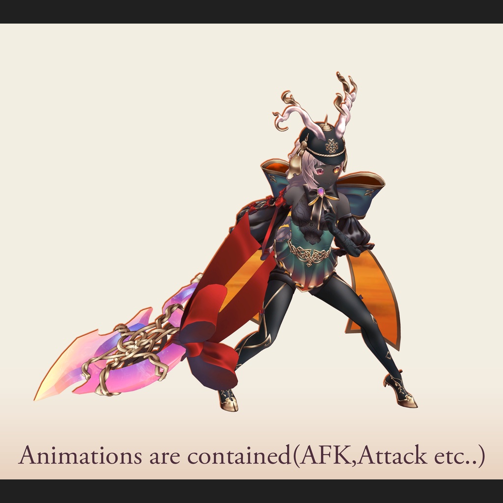 【VRC 対応3Dモデル】薄暮の戦士