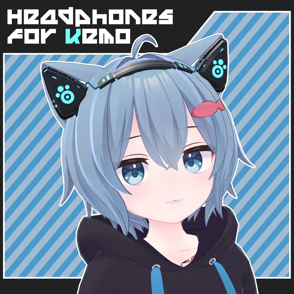 VRC Assumption] Headphones for Kemomi [compatible with Muricia, Kikyo, and  Rusk