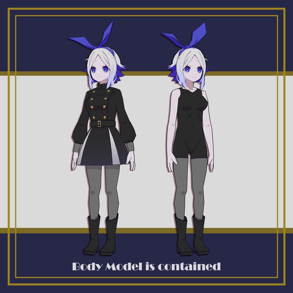 【VRC 対応3Dモデル】ローポリうさこ2000