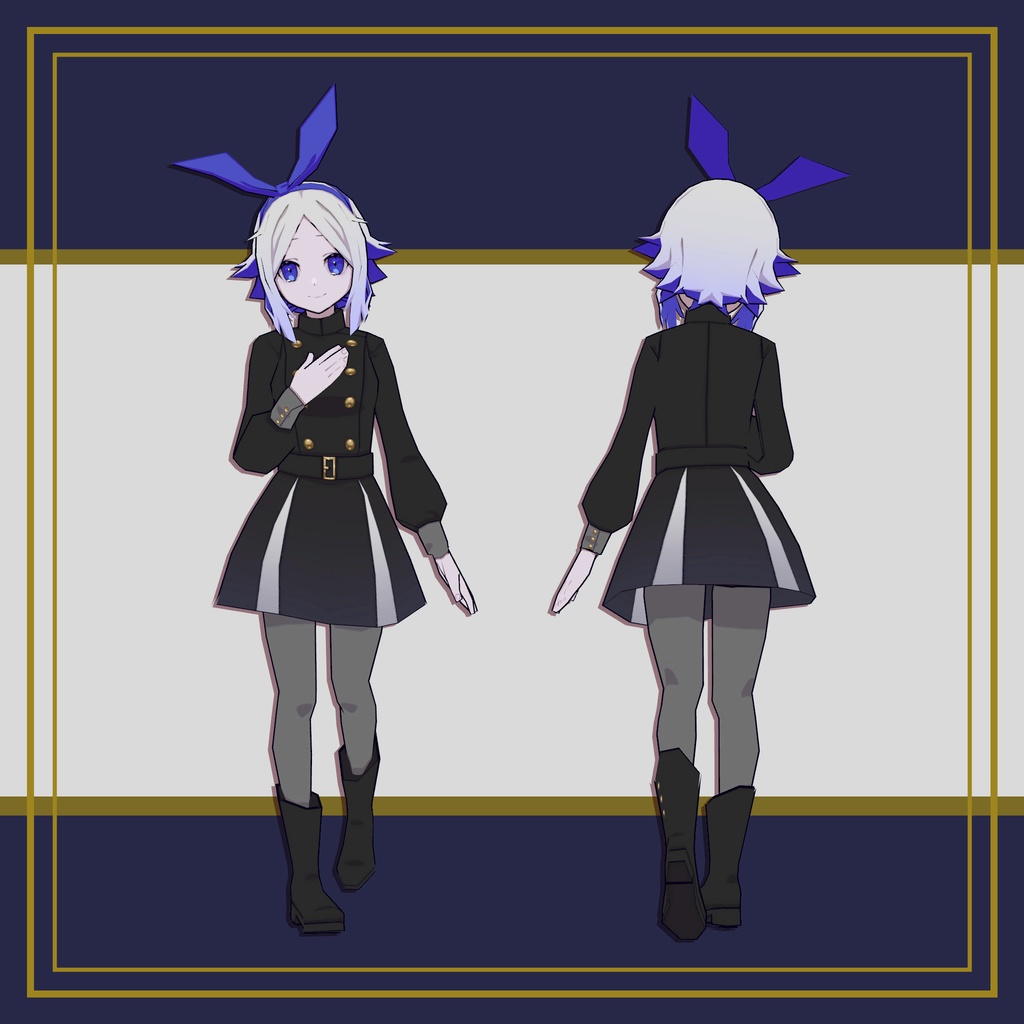 【VRC 対応3Dモデル】ローポリうさこ2000