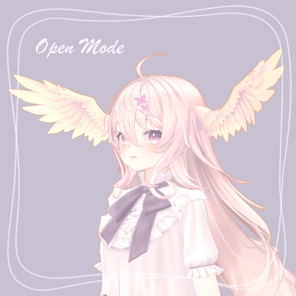 【VRC 想定】ふわふわ頭羽セット