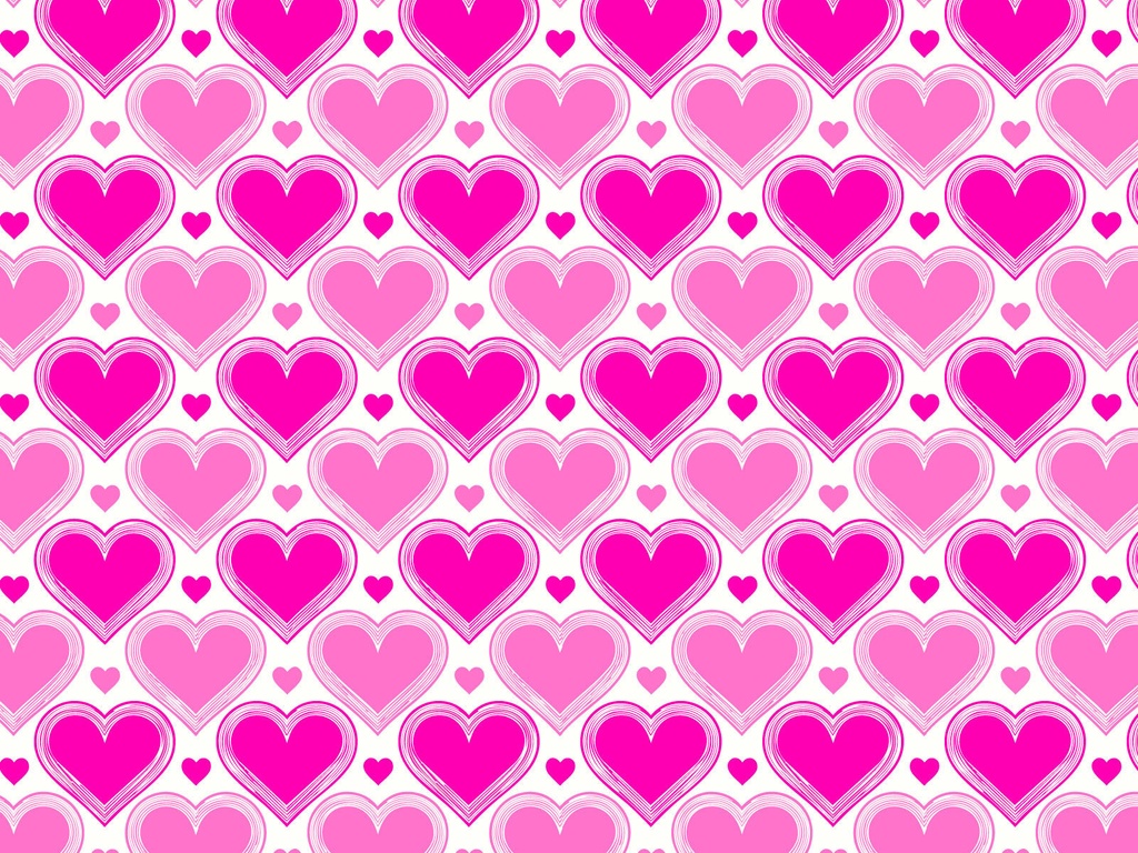 バレンタインのピンクの可愛いハート柄パターン14