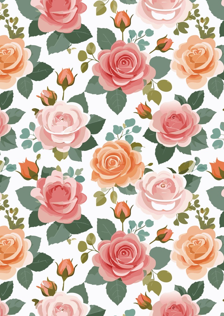 優しいピンクの薔薇のおしゃれな壁紙06