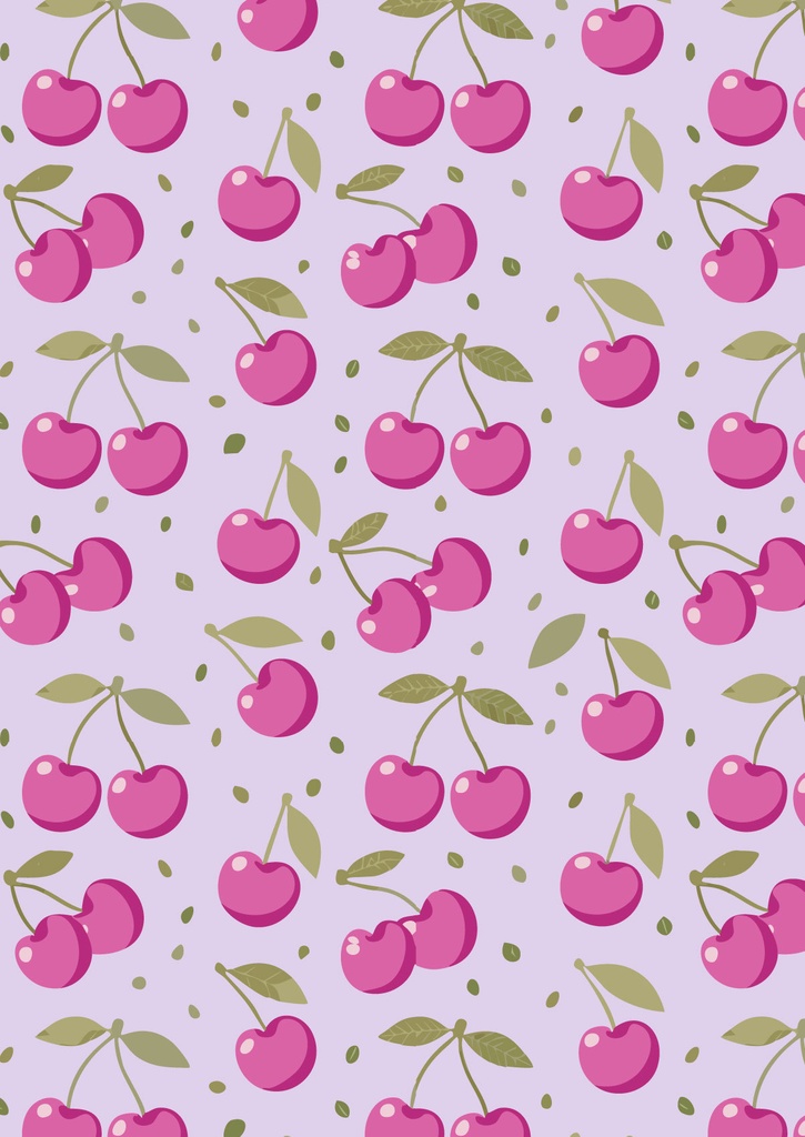 ピンクの背景色に可愛いチェリーピンクのさくらんぼの壁紙02