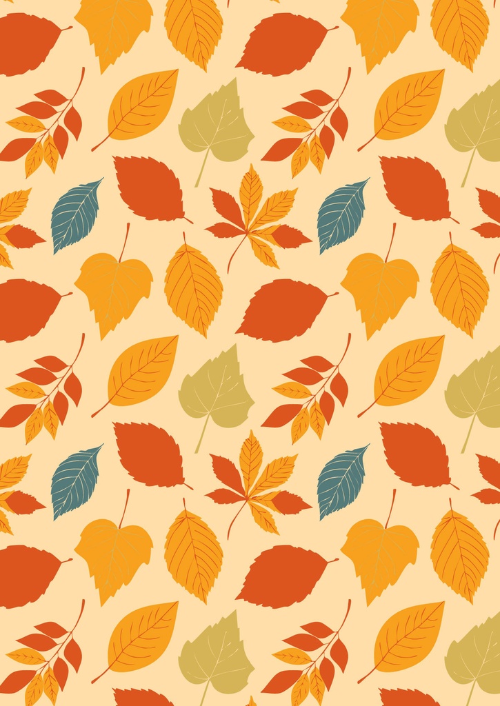 オレンジ色に色づいた秋の紅葉の葉っぱの壁紙04