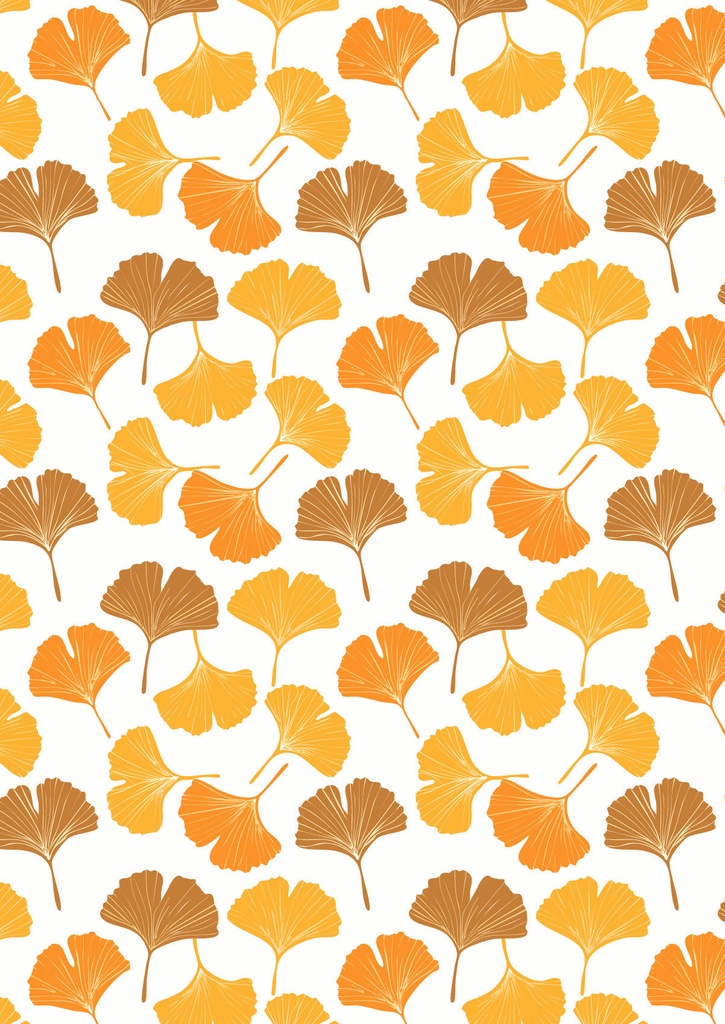 黄色に紅葉したイチョウの葉の秋の壁紙09