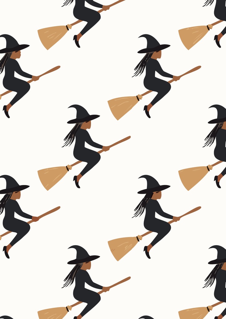 ハロウィンの箒に乗った魔女の壁紙07
