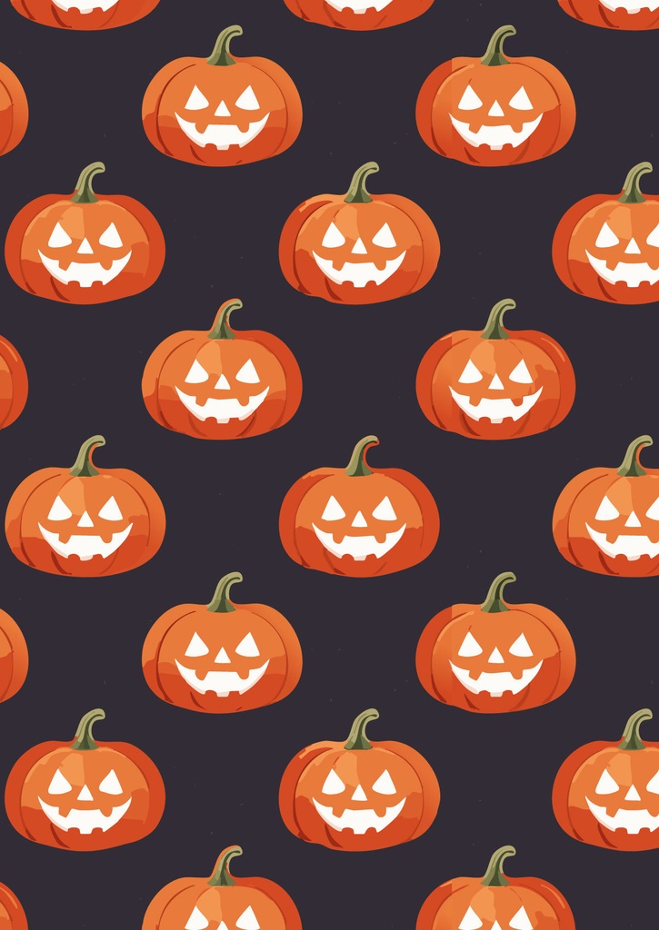 ハロウィンの暗闇のオレンジのかぼちゃランタンの壁紙09