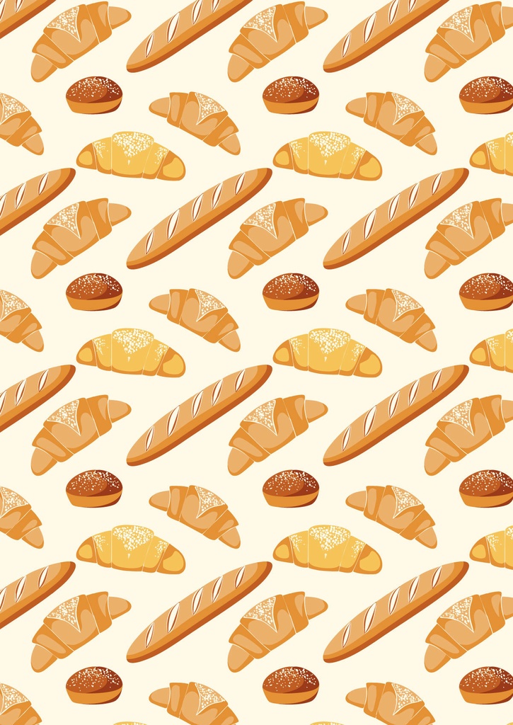 フランスパンやクロワッサンや菓子パンの壁紙10