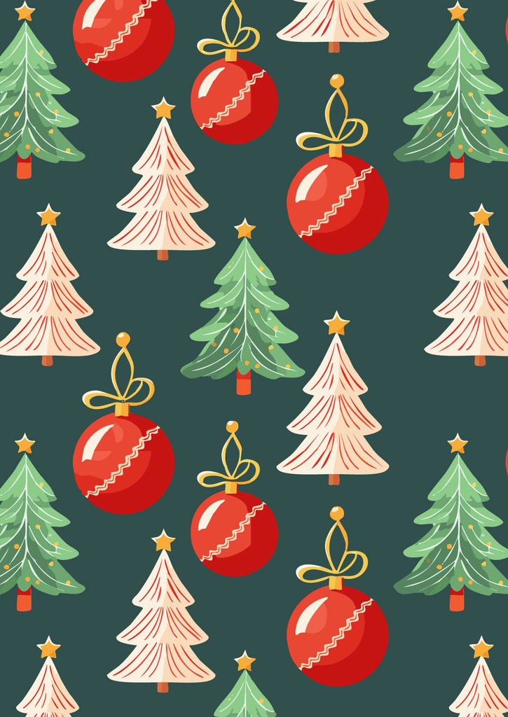 クリスマスツリーのデコレーションの壁紙02