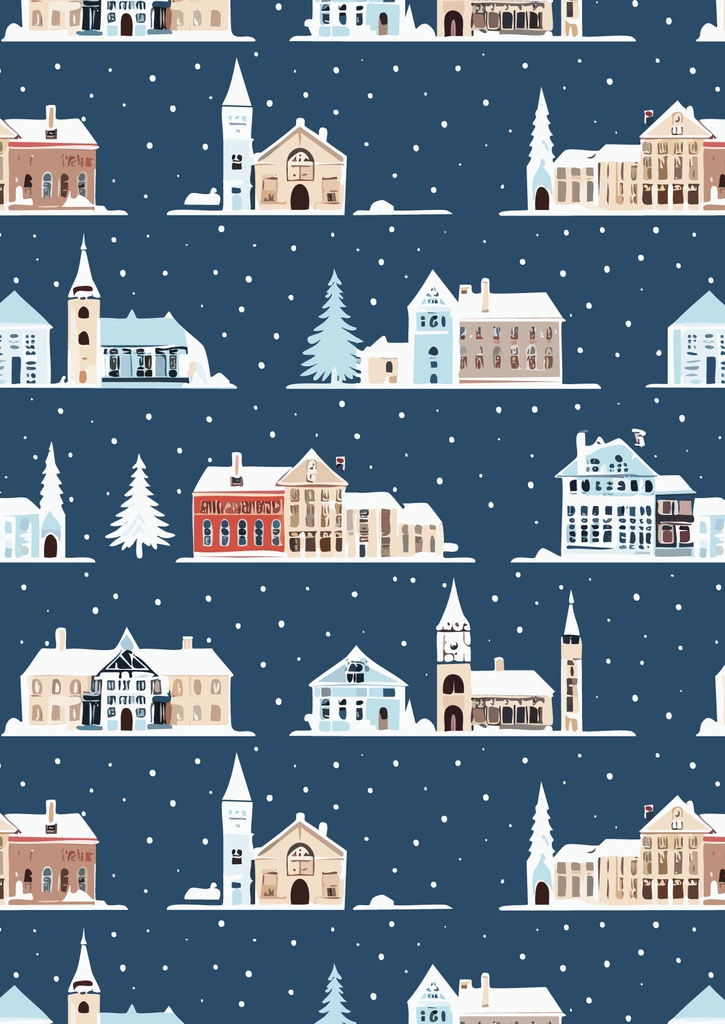 クリスマスの雪の降る街のおしゃれな壁紙13