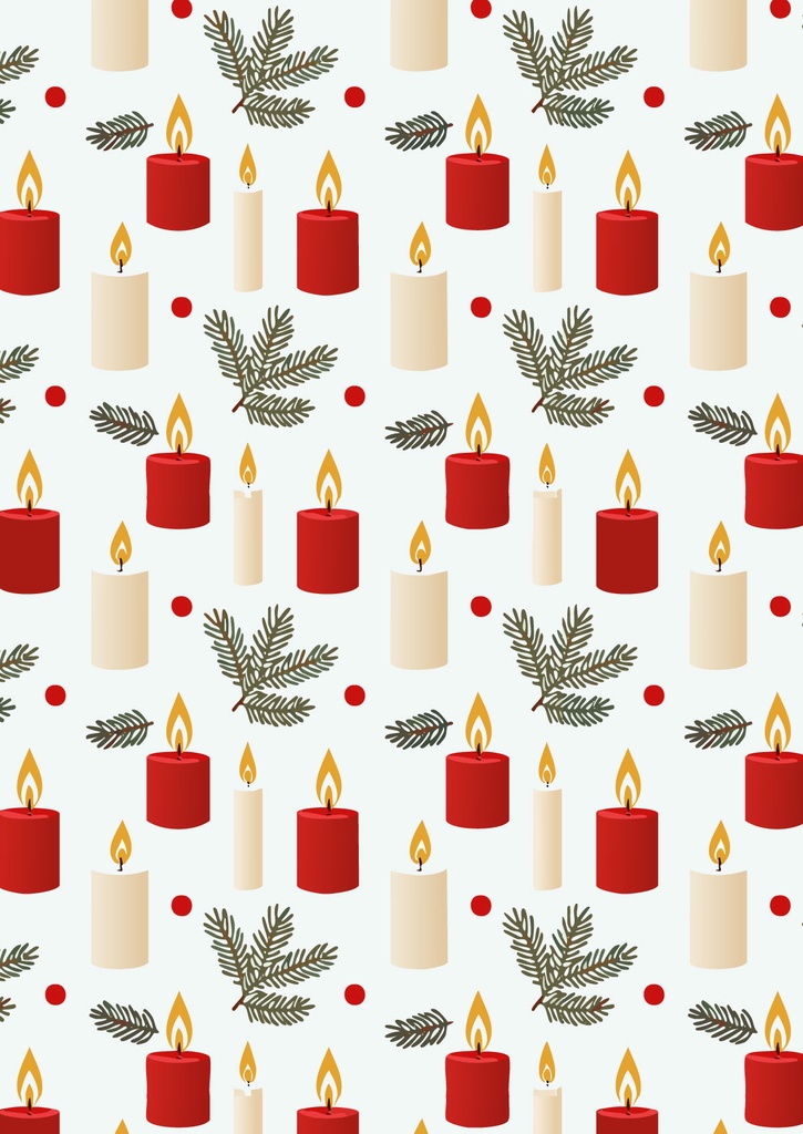 クリスマスのキャンドルと緑のもみの木の葉の壁紙15