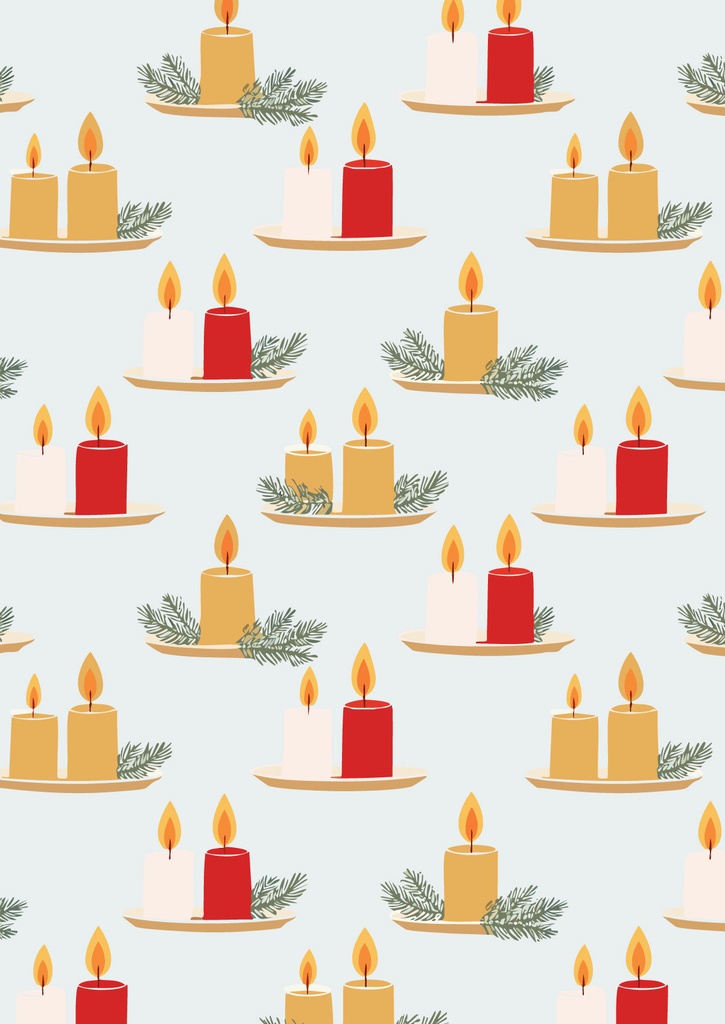 クリスマスキャンドルともみの木の葉の壁紙24