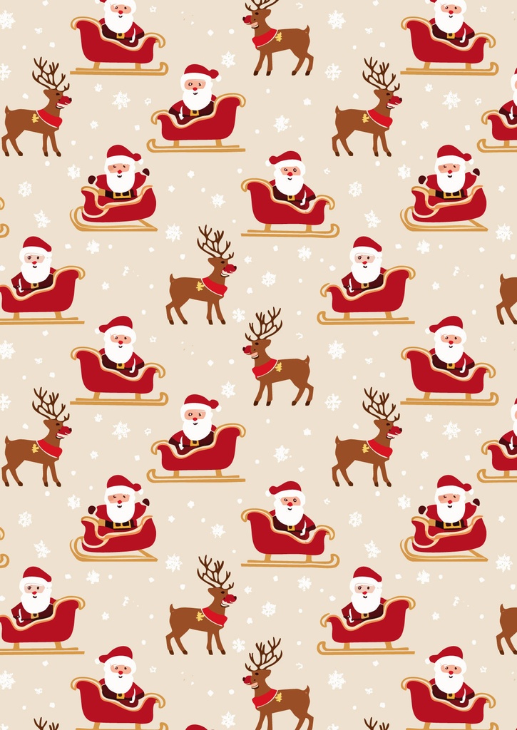 ソリに乗ったサンタとトナカイの可愛い壁紙29