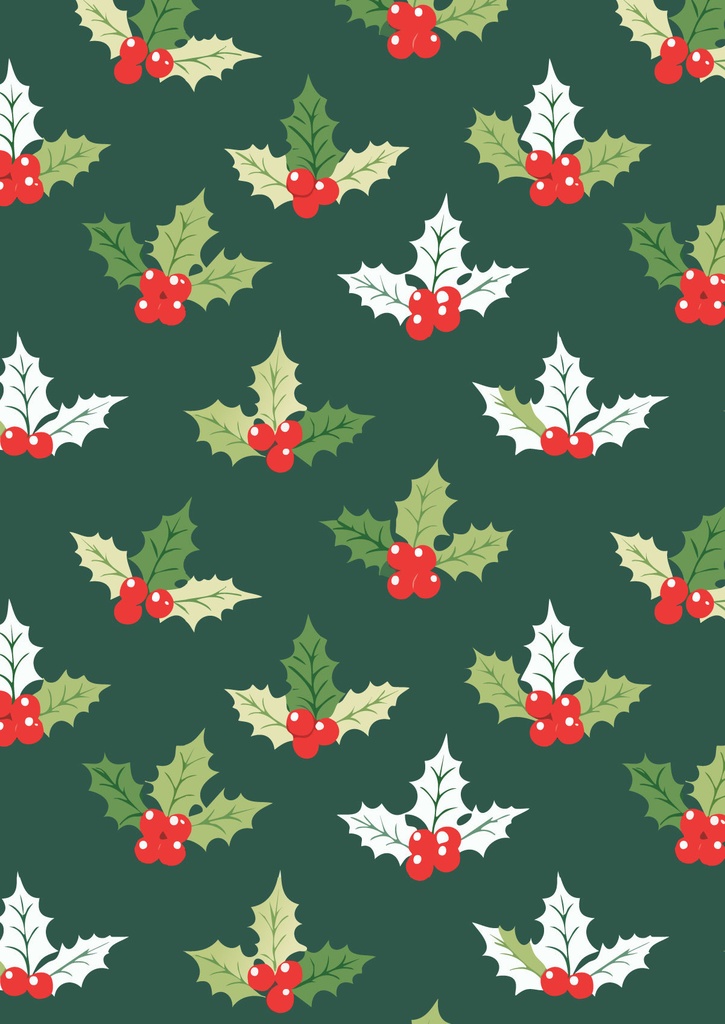 赤い実の可愛いヒイラギの緑の壁紙30