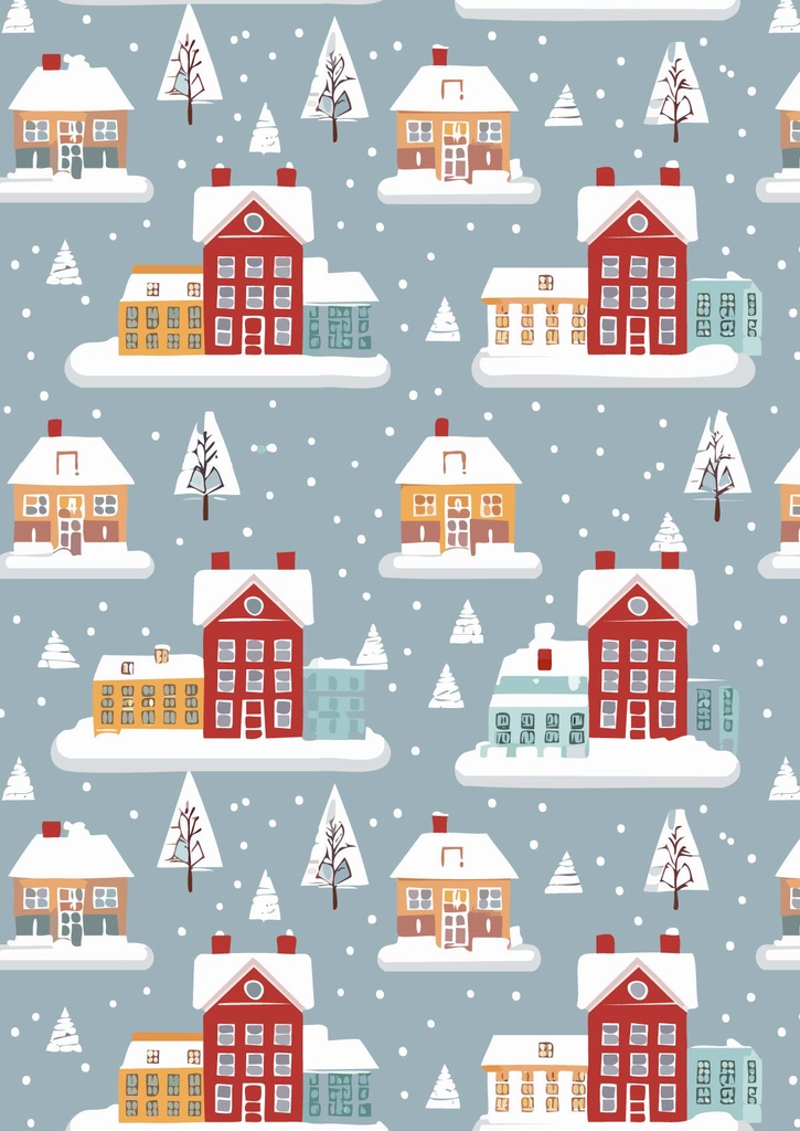 クリスマスの雪の降る街の可愛い壁紙33