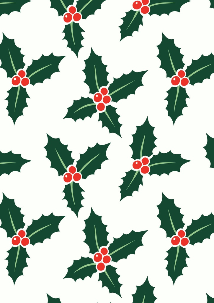 可愛いヒイラギの葉と赤い味のクリスマスの壁紙39