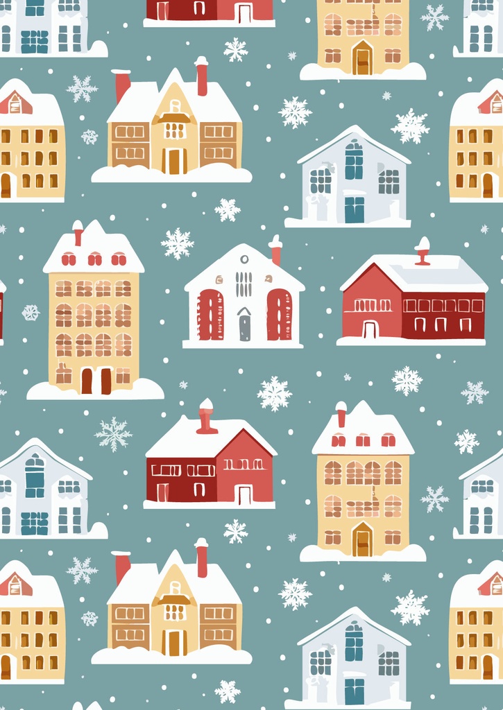 雪の降る街のクリスマスの壁紙40