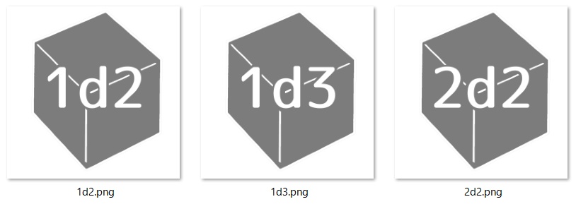 ココフォリア素材　ダイス（1d2、1d3、2d2）