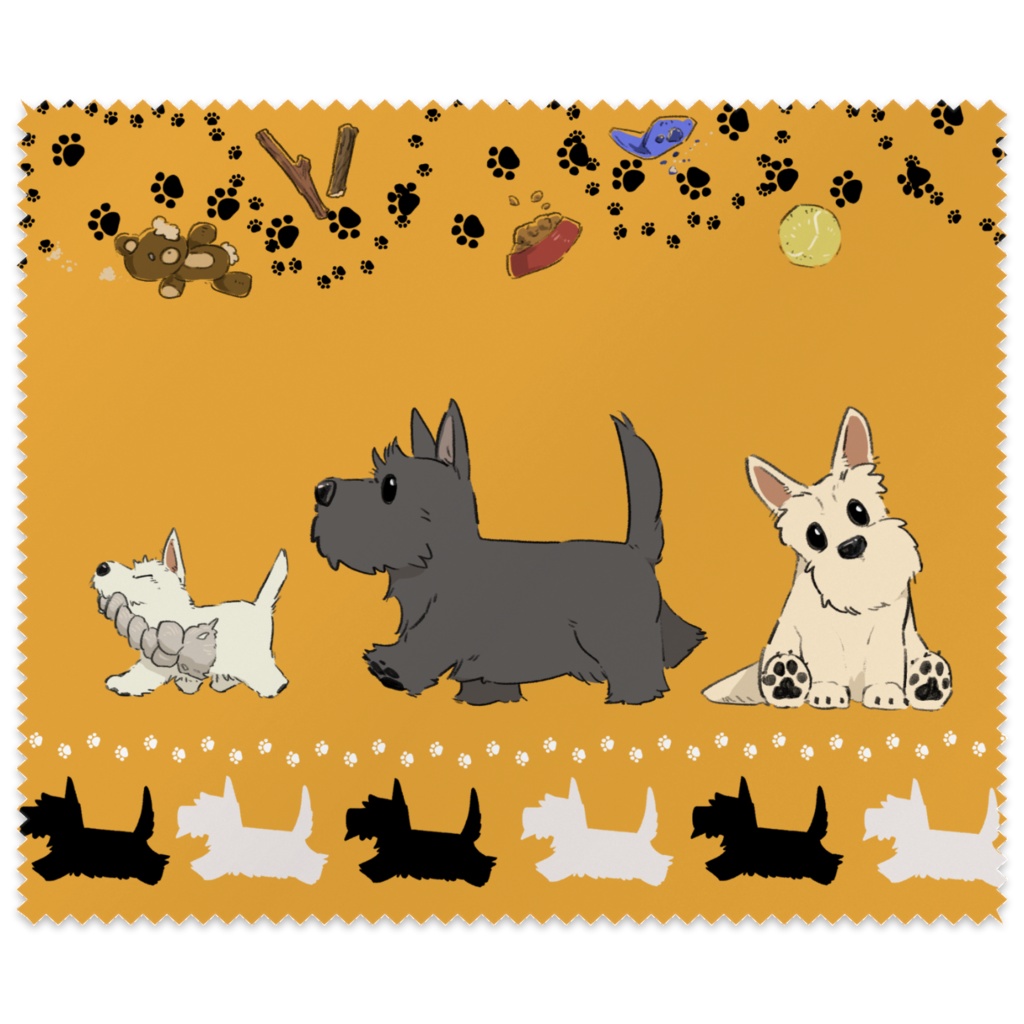 スコティッシュテリア　メガネ拭き