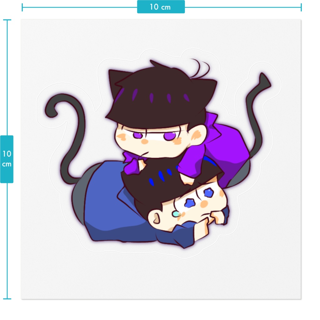 ねこ色松ステッカー