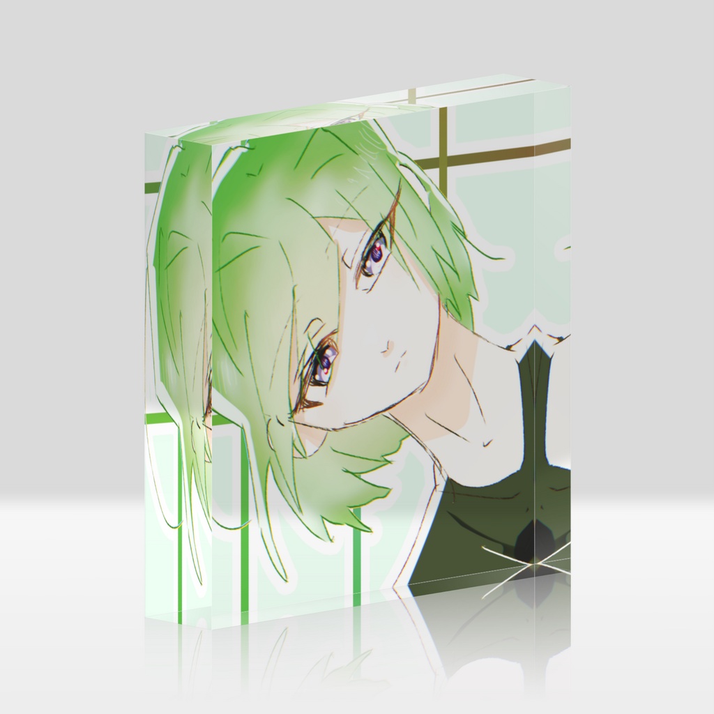 緑の男の子  アクリルブロック OC