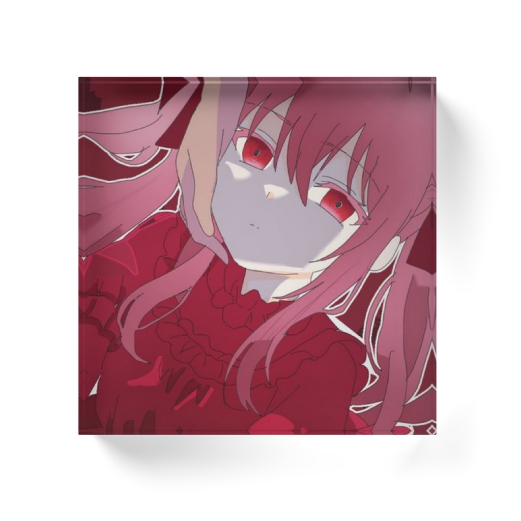 赤い女の子 アクリルブロック OC