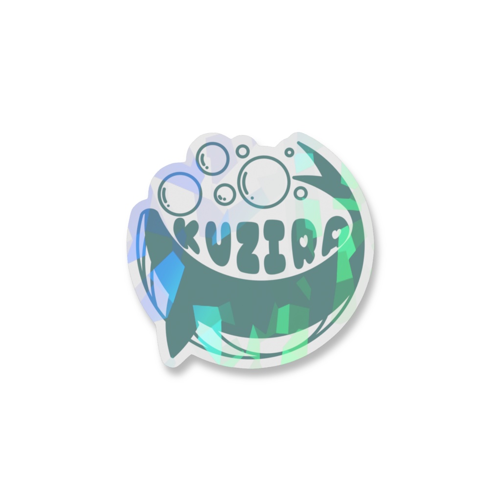 しろのくじら🐋ホログラムロゴステッカー