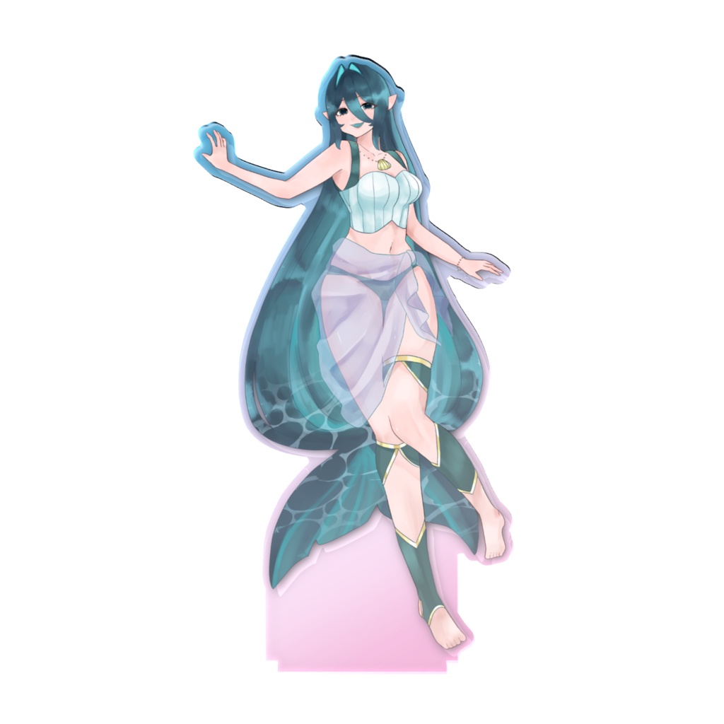 🐋しろのくじら オーロラアクリルスタンド🐋