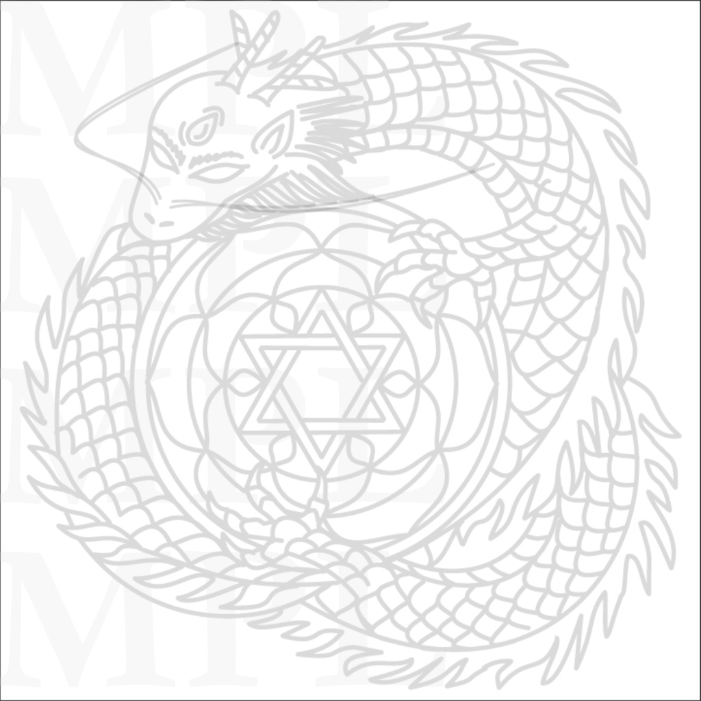 龍が抱く曼荼羅と神聖幾何学ー自分と向き合う大人の塗り絵ー DL版 オリジナル線画30枚