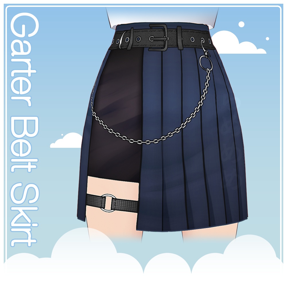 【VRoid】 Garter Belt Skirt