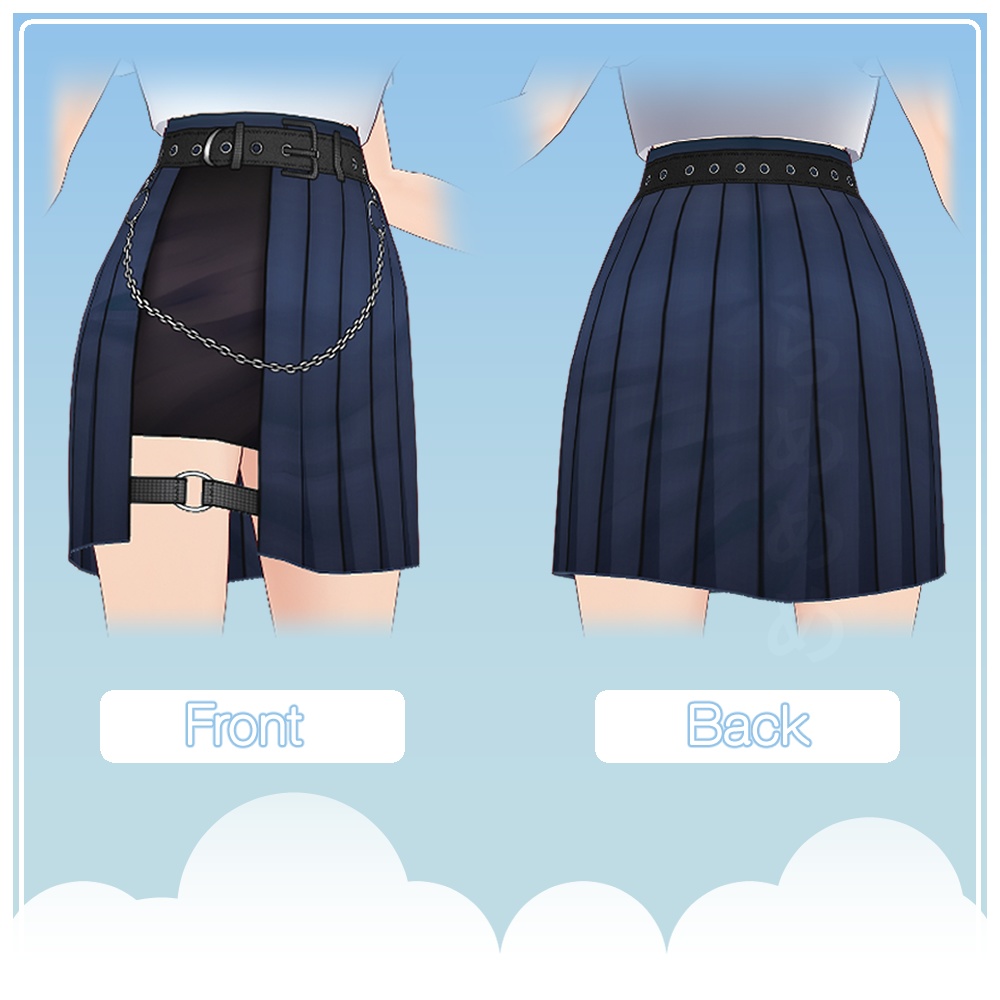【VRoid】 Garter Belt Skirt