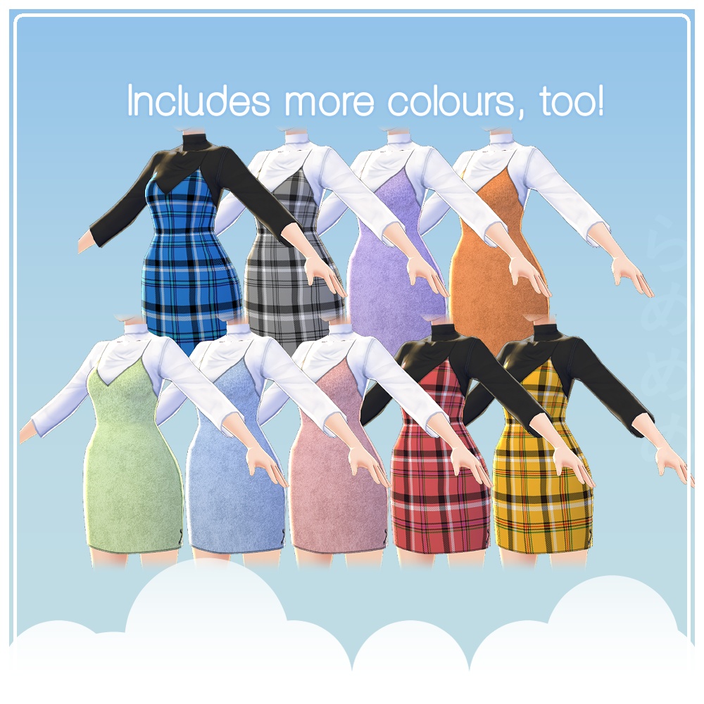 【VRoid】 Cami Dress + More colours!