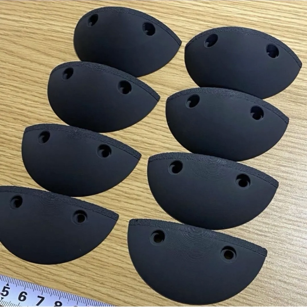 クライミングホールド ボーラーズハーフ黒 25,20,15,10mm 8個セット