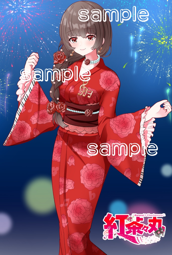 【25.08.03完売】サイン入り浴衣茶々丸フォトスタンド【 #紅茶々丸 】