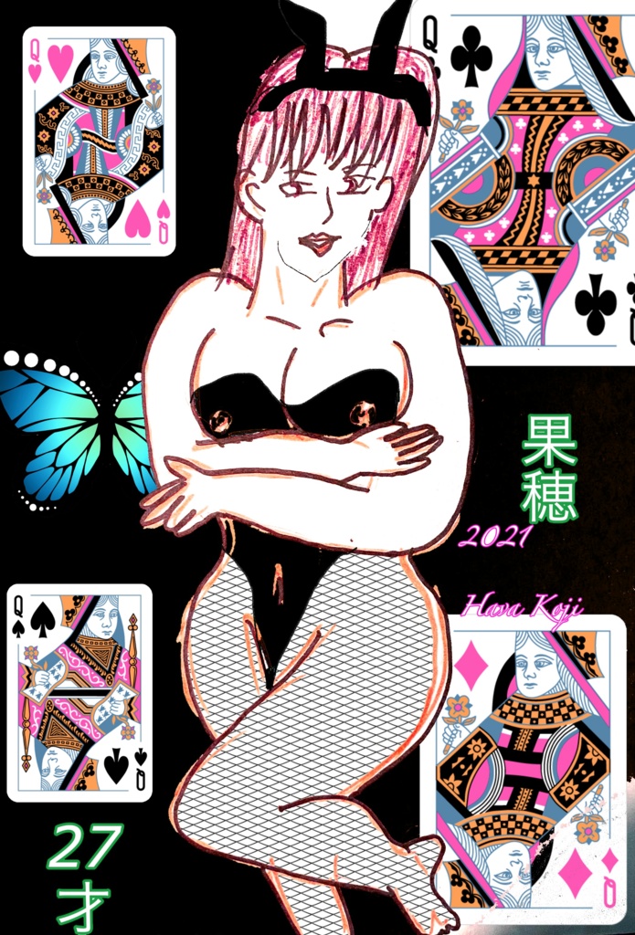 旗デザイン果穂とロッチのTシャツ