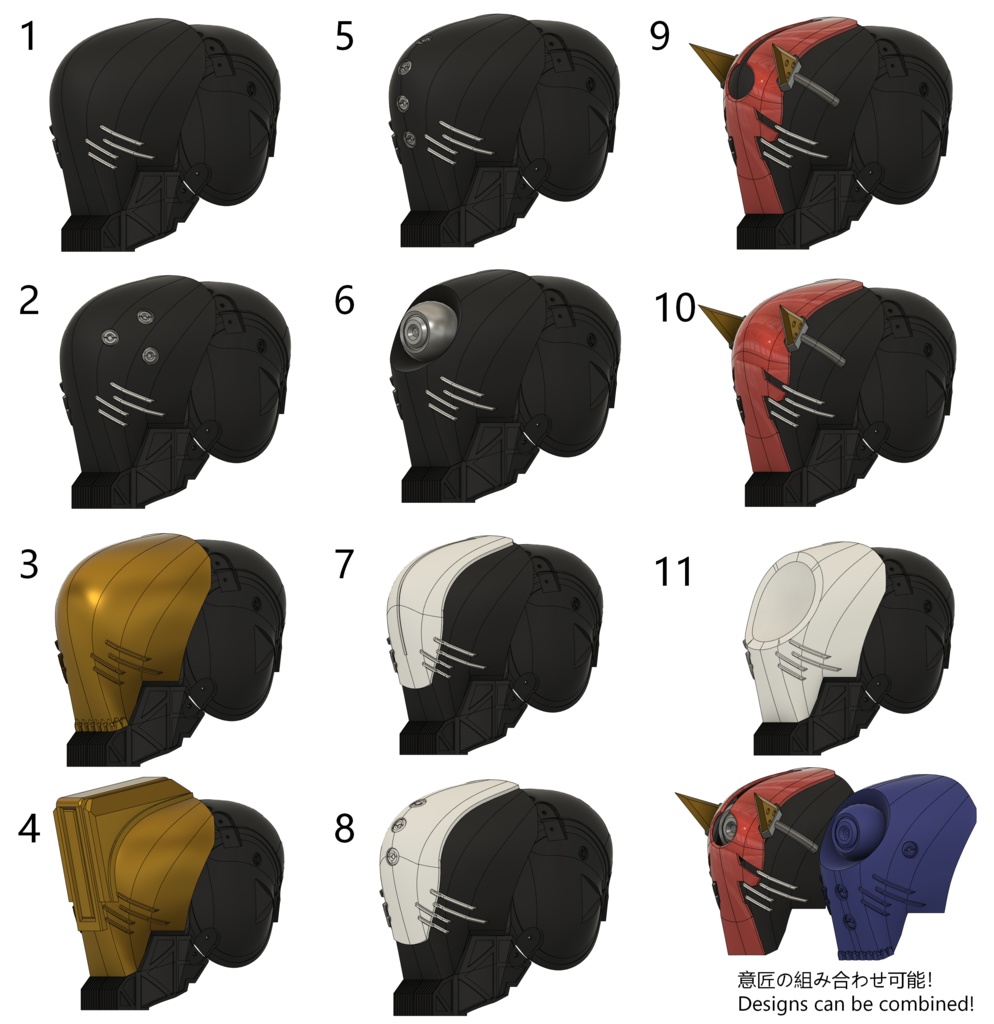 Cyberpunk mask "The Trial Platform" Semi-custom セミオーダー マスク