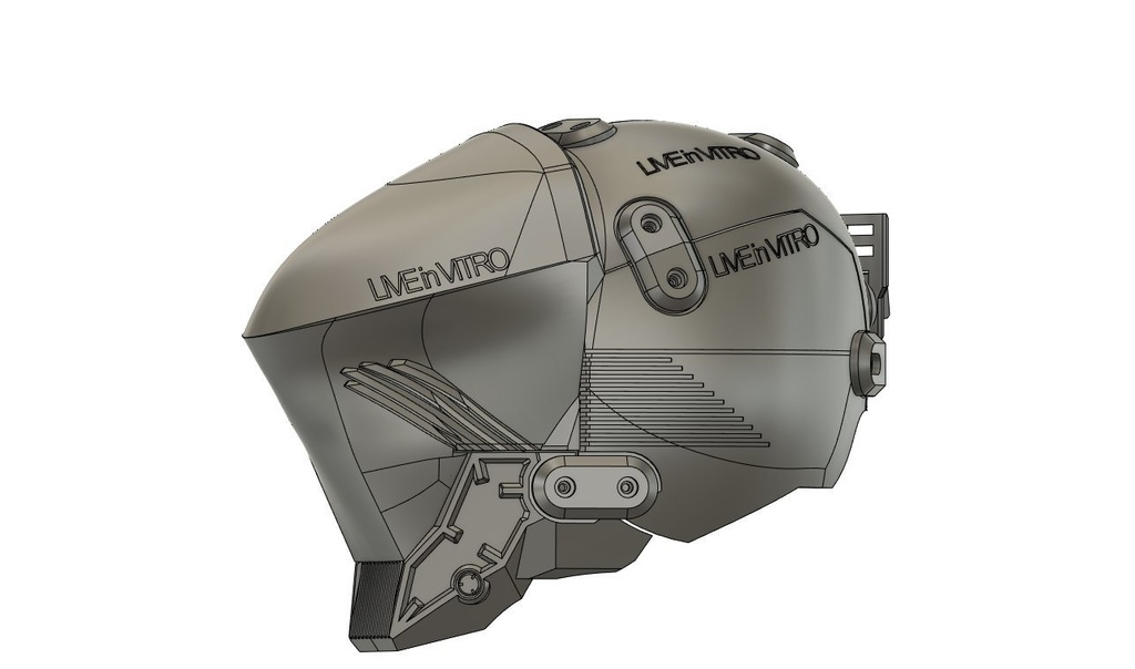 3Dプリント用メカヘッドデータ:TP_Qハイディテールバージョン