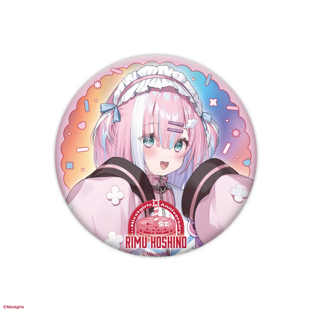 「Mixstgirls」1周年記念 【当たりには直筆サイン入り】ランダム缶バッジ(ホログラム仕様)