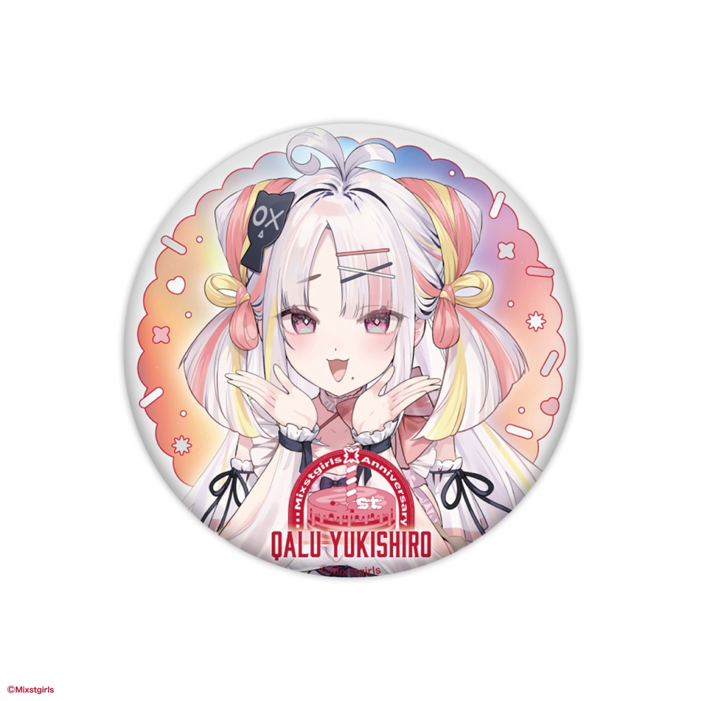 「Mixstgirls」1周年記念 【当たりには直筆サイン入り】ランダム缶バッジ(ホログラム仕様)