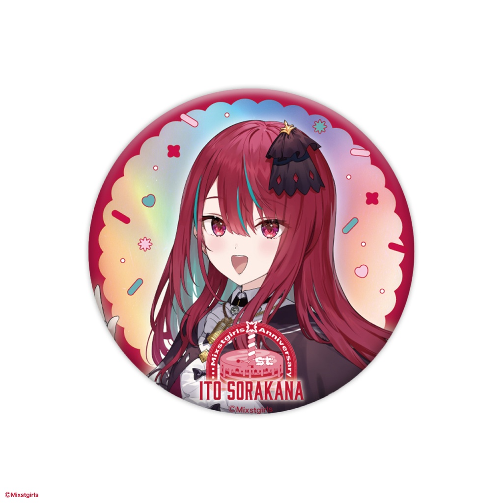 「Mixstgirls」1周年記念 【当たりには直筆サイン入り】ランダム缶バッジ(ホログラム仕様)